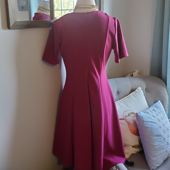 2Hearts Fuschia Fit & Flare Dress - Picture 4 of 6